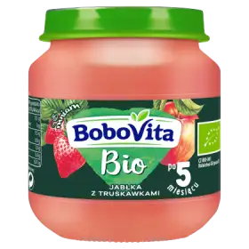 BoboVita Bio Jabłka z truskawkami po 5 miesiącu 125 g