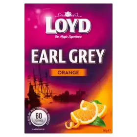 Loyd Orange Earl Grey Herbata czarna aromatyzowana o smaku pomarańczowym 90 g (60 x 1,5 g)