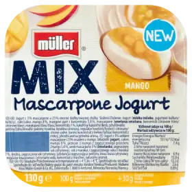 Müller Mix Jogurt z serkiem mascarpone i wsadem z mango 130 g