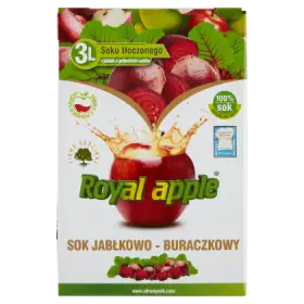 Royal apple Sok jabłkowo-buraczkowy 3 l