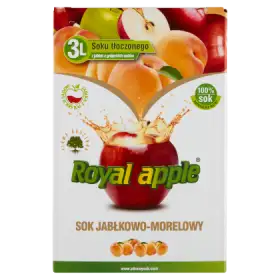 Royal apple Sok jabłkowo-morelowy 3 l