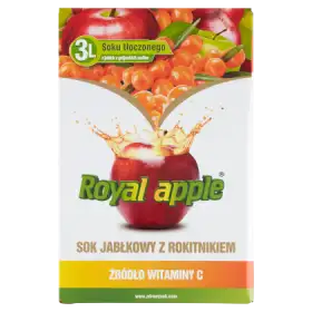 Royal apple Sok jabłkowy z rokitnikiem 3 l