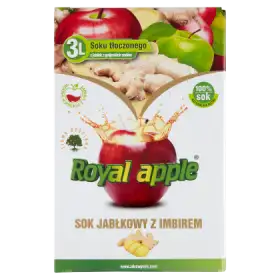 Royal apple Sok jabłkowy z imbirem 3 l