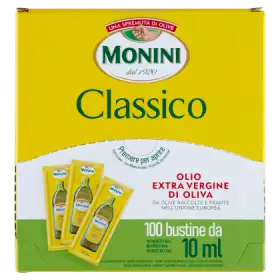 Monini Classico Oliwa z oliwek najwyższej jakości z pierwszego tłoczenia 100 x 10 ml