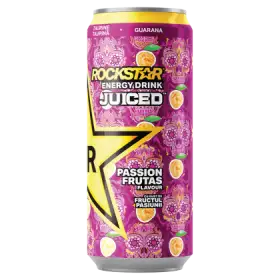 Rockstar Juiced Passion Frutas Gazowany napój energetyzujący o smaku marakui 500 ml