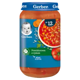 Gerber Zupka pomidorowa z ryżem dla dzieci po 12. miesiącu 250 g