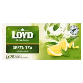 Loyd Herbata zielona aromatyzowana o smaku cytrynowym 30 g (20 x 1,5 g)
