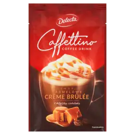 Delecta Caffettino Napój czekoladowo-kawowy w proszku smak karmelowe crème brûlée 22 g