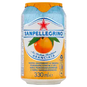 Sanpellegrino Aranciata Napój gazowany o smaku pomarańczowym 330 ml