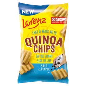 Lorenz Quinoa Chips Chrupki kukurydziane z solą i pieprzem 70 g