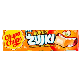 Chupa Chups Super żujki Cukierki do żucia o smaku pomarańczowym 45 g