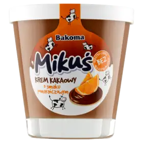 Bakoma Mikuś Krem kakaowy o smaku pomarańczowym 170 g