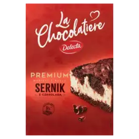 Delecta La Chocolatiere Premium Sernik z czekoladą mieszanka do wypieku ciasta 425 g
