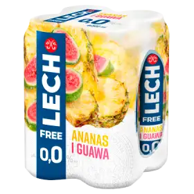 Lech Free Piwo bezalkoholowe ananas i guawa 4 x 500 ml