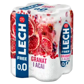 Lech Free Piwo bezalkoholowe granat i acai 4 x 500 ml
