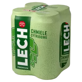 Lech Premium Piwo jasne chmiele cytrusowe 4 x 500 ml