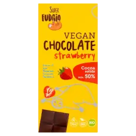 Super Fudgio Ekologiczna czekolada truskawkowa 80 g