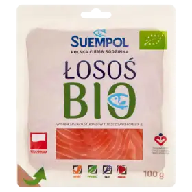 Suempol Łosoś Bio  wędzony plastrowany 100 g