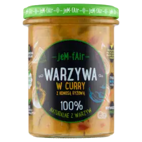 Jem Fair Warzywa w curry z komosą ryżową 380 g