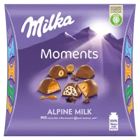 Milka Moments Mieszanka czekoladek mlecznych Mix 169 g (19 sztuk)