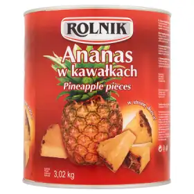 Rolnik Ananas w kawałkach 3,02 kg