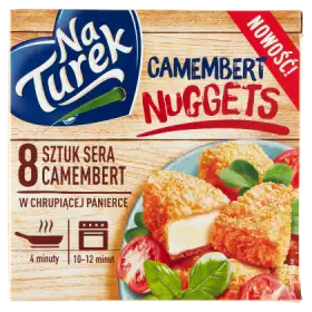 NaTurek Camembert Nuggets Ser Camembert w chrupiącej panierce 188 g (8 sztuk)