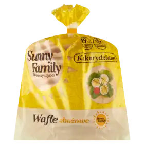 Sunny Family Wafle zbożowe kukurydziane 60 g (12 sztuk)