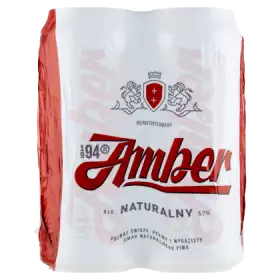 Amber Naturalny Piwo jasne niepasteryzowane 4 x 500 ml