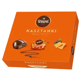 Wawel Kasztanki kakaowe z wafelkami Czekolada z nadzieniem 330 g