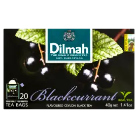 Dilmah Cejlońska czarna herbata z aromatem czarnej porzeczki 40 g (20 torebek)