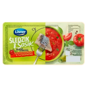 Lisner Śledzik & Sosik Śledź w oleju z cebulką sos pomidorowy a'la gazpacho 140 g