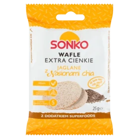 Sonko Wafle extra cienkie jaglane z nasionami chia 25 g