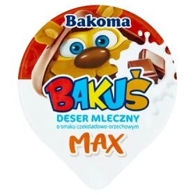 Bakoma Bakuś Max Deser mleczny o smaku czekoladowo-orzechowym 140 g