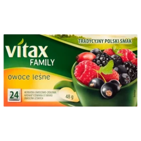 Vitax Family Herbatka ziołowo-owocowa aromatyzowana o smaku owoców leśnych 48 g (24 x 2 g)