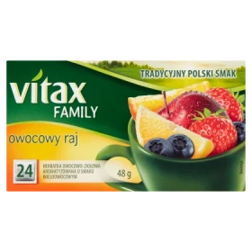 Vitax Family Herbatka owocowo-ziołowa aromatyzowana o smaku wieloowocowym 48 g (24 x 2 g)