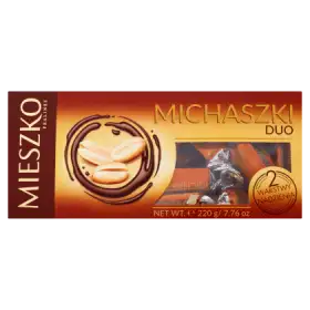 Mieszko Michaszki Duo Cukierki z orzeszkami arachidowymi w czekoladzie 220 g