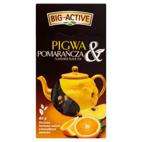 Big-Active Pigwa & Pomarańcza Liściasta herbata czarna z kawałkami owoców 80 g
