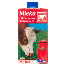 Dobre dla całej rodziny Mleko UHT 3,2% 250 ml