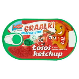 GRAAL Graalki Smaczne rybki Łosoś w sosie pomidorowym a'la ketchup 100 g