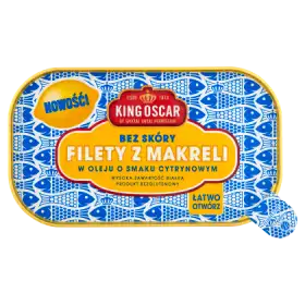 King Oscar Filety z makreli w oleju o smaku cytrynowym 110 g