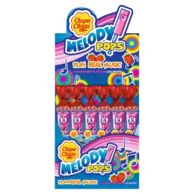 Chupa Chups Melody Pops Lizak o smaku truskawkowym 48 x 15 g