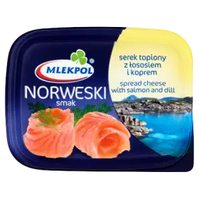 Mlekpol Norweski smak Serek topiony z łososiem i koprem 150 g
