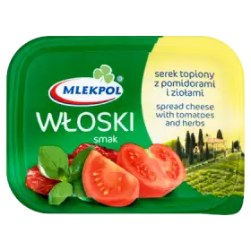 Mlekpol Włoski smak Serek topiony z pomidorami i ziołami 150 g