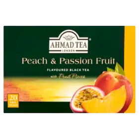 Ahmad Tea Herbata czarna o smaku brzoskwini i marakuji 40 g (20 torebek)