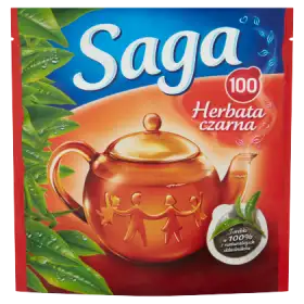 Saga Herbata czarna 140 g (100 torebek)