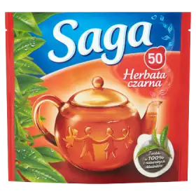 Saga Herbata czarna 70 g (50 torebek)