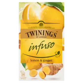 Twinings Infuso Herbatka ziołowo-owocowa o smaku imbiru i cytryny 30 g (20 saszetek)