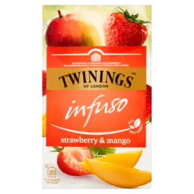 Twinings Infuso Herbatka ziołowo-owocowa o smaku mango i truskawki 40 g (20 saszetek)