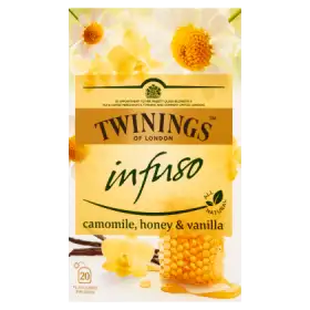 Twinings Infuso Herbatka ziołowa rumiankowa o smaku miodu i wanilii 30 g (20 saszetek)