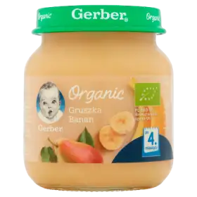 Gerber Organic Gruszka banan po 4 miesiącu 125 g